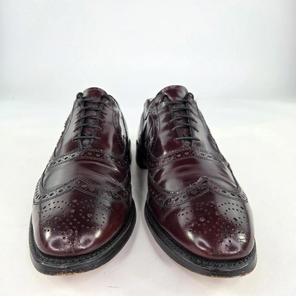 Allen Edmonds McAllister Mens Oxford US 10 C Narrow Leather Wingtip Brogue Shoes - Picture 2 of 10
